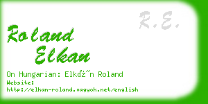 roland elkan business card